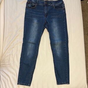 Tahari Blue Skinny Jeans with Modern Tapered Fit